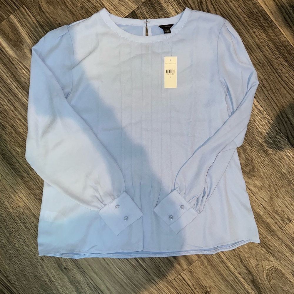 Ann Taylor Light Blue Blouse Size S